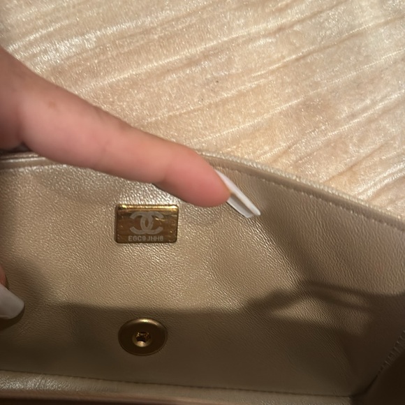 Absolutely stunning Chanelbag gold ombré , gold sparkle specs - Picture 5 of 13